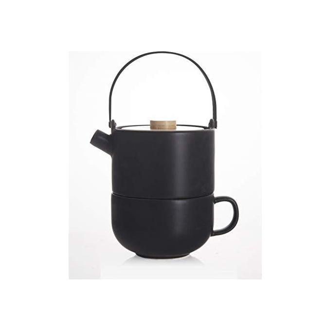 Bredemeijer Tea-for-one Umea Nero con Coperchio