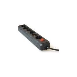 1159500 Multipresa  Eco 6 Prese Nero