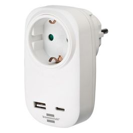Adattatore di Presa con Caricabatterie Usb Power Bianco