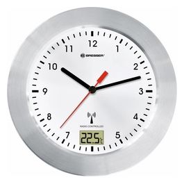 Optics Mytime bath rc Quartz wall Clock Cerchio Argento, Bianco