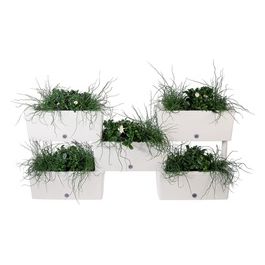 Kit 5 fioriere componibili Brick Bianca