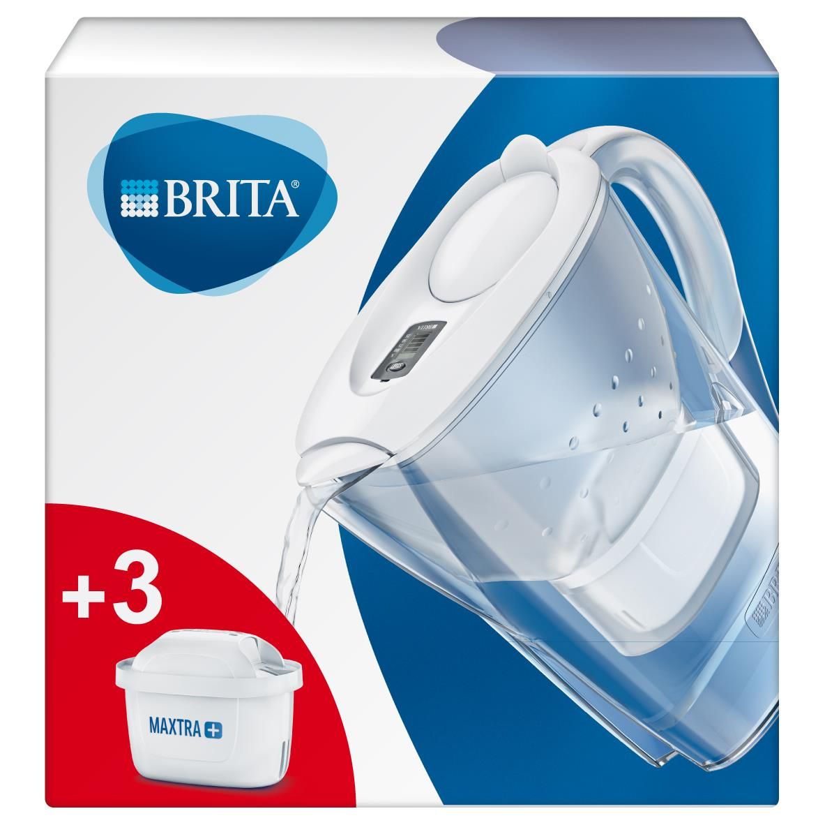 Brita Marella Caraffa Filtrante per Acqua Kit 3 Filtri