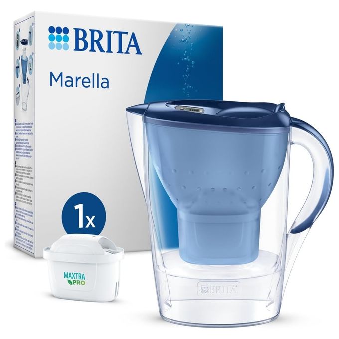 Brita Marella Filtro D'Acqua Manuale 2.4 Litri Blu