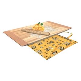 11071 Asse di Legno per Impastare 60x40cm con Mattarello