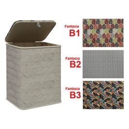 Cesta Portabiancheria 55 Litri Bianco B2