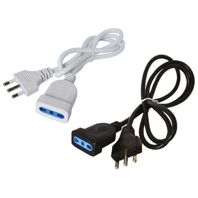 Brixo Prolunga 3x1.0 10-16A Bipasso 3mt Nero