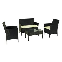 Brixo Set Rattan Divano Tavolo e 2 Poltrone Panama