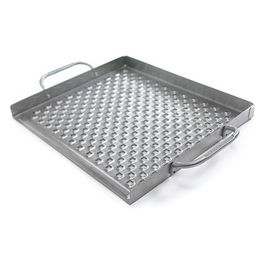 69712 Piastra per Griglia in Acciaio Inox 39.7x33 cm