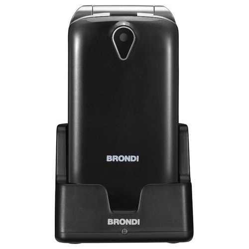 Brondi Amico Mio 4G Telefono Cellulare per Anziani GSM Dual Sim con Tasti Grandi Funzione SOS Controllo Remoto Volume Alto Nero