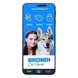 Brondi Amico Smartphone S+ 2Gb 16Gb 5.7'' Dual Sim Tasto SOS e controllo remoto Nero