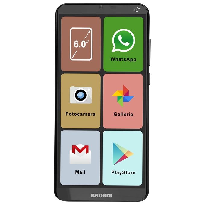 Brondi Amico Smartphone XL 6'' 2Gb 16Gb Dual Sim Nero