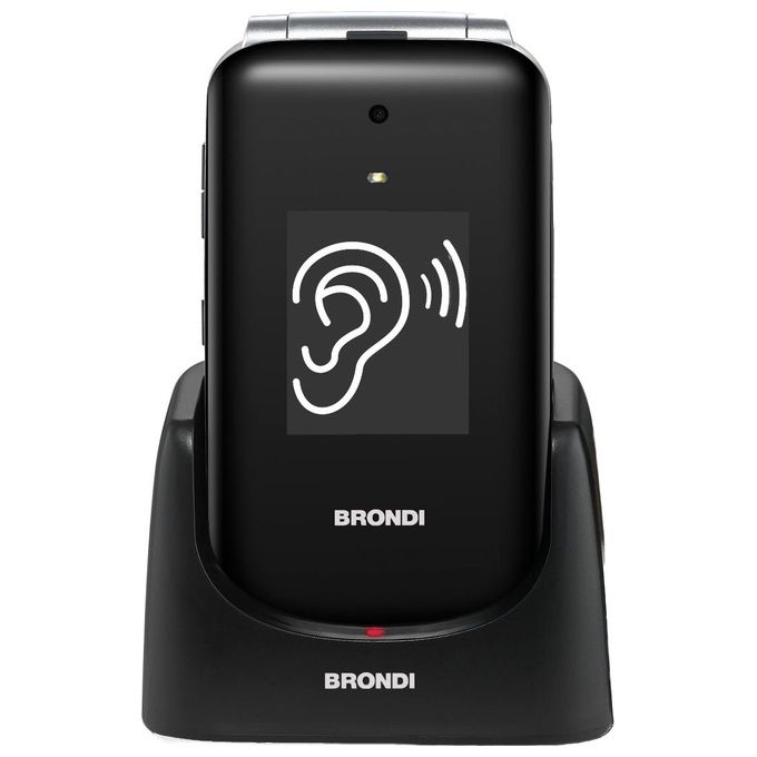 Image of Brondi Amico Supervoice Telefono Cellulare GSM per Anziani con Tasti Grandi Tasto SOS e Funzione Controllo Remoto Dual Sim Nero