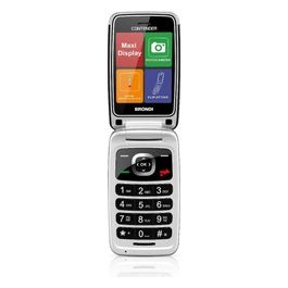 Brondi Contender Telefono Cellulare GSM Dual Sim con Tasti Grandi Bianco/Nero