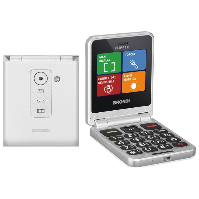 Brondi Flipper White Metal 2.4'' Clamshell