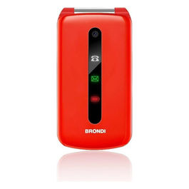 Maxy, Telefono Cellulare Rosso con Flip Attivo, Dual SIM, Type-C