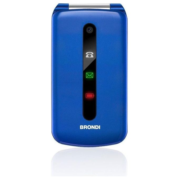 Brondi 10275073 President Telefono Cellulare Dual SIM Flip Attivo Display 3'' Fotocamera 1.3 MP Bluetooth Radio FM colore Blu Viola