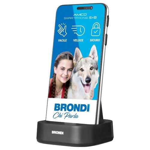 Brondi Amico Smartphone S+B 2Gb 16Gb 5.7'' Dual Sim Tasto SOS e controllo remoto Nero
