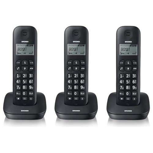 Brondi Telefono Cordless Gala Trio Nero