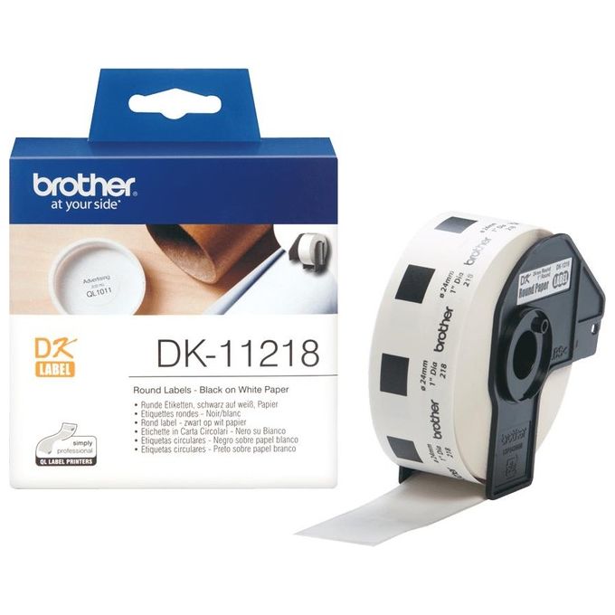 Brother 1000 Etichette Circolari Adesive In Carta Diametro 24mm