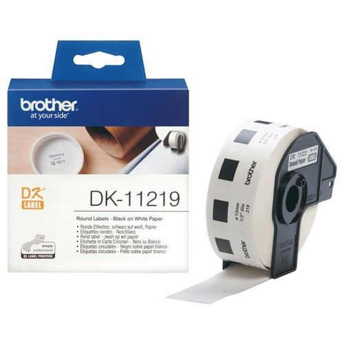 Brother 1200 Etichette Circolari Adesive In Carta Diametro 12mm