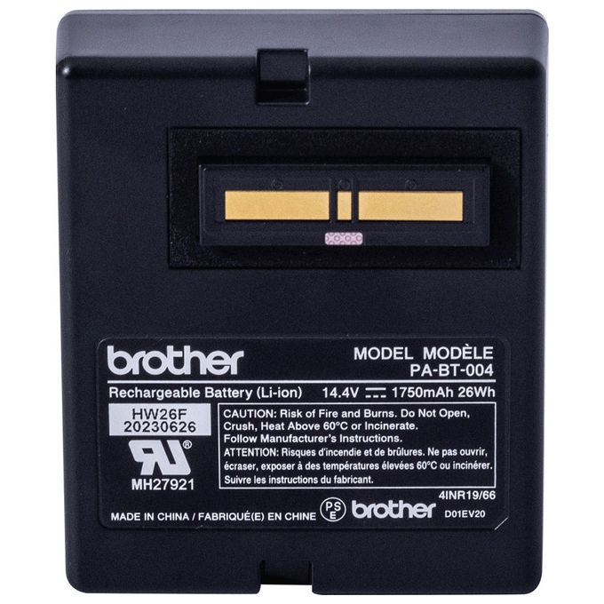 Brother PABT004 Batteria Ioni di Litio 1750mAh Per Stampanti Etichette TD-2320D TD-2350D TD-2350DSA