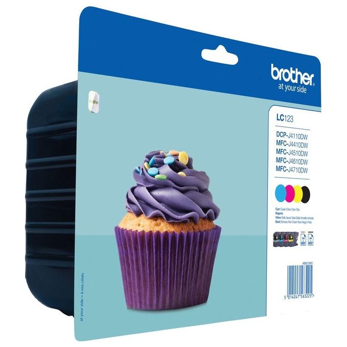 Brother LC-123VALBP Cartucce Inkjet Originali Multipack 4 pezzi 600 pagine colore Nero Ciano Magenta Giallo