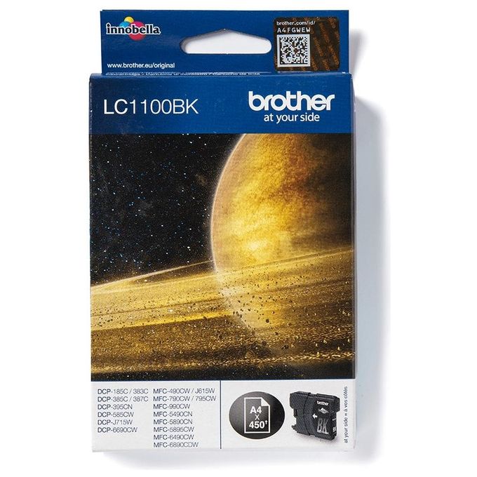Brother LC1100BK Cartuccia Nero Originale 450 pagine