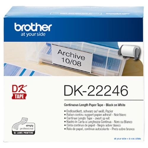 Brother Dk-22246 Nastro per Etichettatrice Nero su Bianco