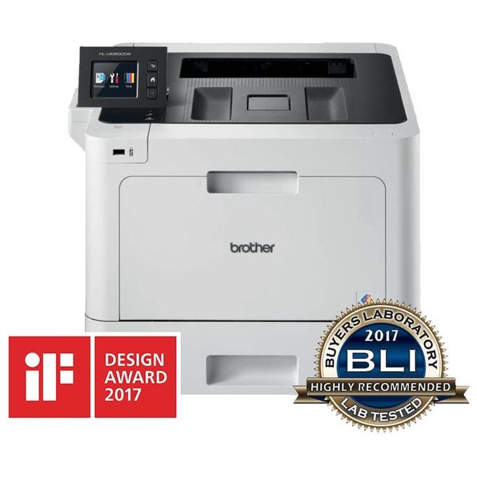 Brother HL-L8360CDW Stampante Laser a Colori, Velocità di Stampa 31 ppm, Rete Cablata, Wi-Fi e Wi-Fi Direct, NFC, Stampa Fronte/Retro, bianco/nero