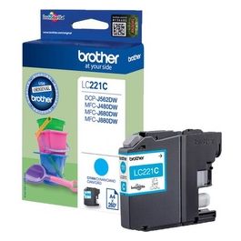Brother lc-221c ciano 260pp per mfc-j4420dw mfc-j4620dw