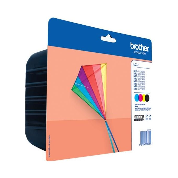 Brother LC-223VALBPDR Cartuccia d'Inchiostro 1 Pezzo Originale Nero/Ciano/Magenta/Giallo