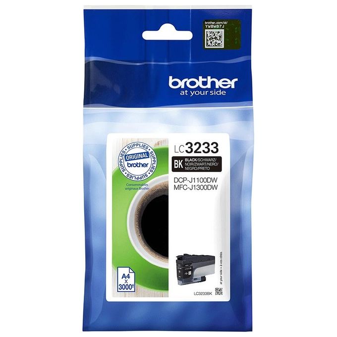 Brother LC3233BK Cartuccia Inkjet Originale Resa 3000 Pagine per DCP-J1100DW MFC-J1300DW colore Nero