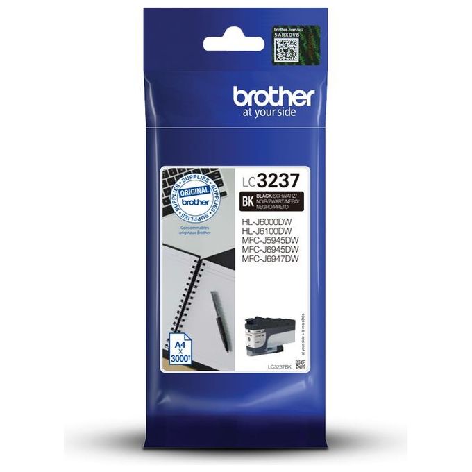 Brother LC3237BK Cartuccia Originale Inkjet Nero 3000 Pagine compatibile con HL-J6000DW HL-J6100DW MFC-J5945DW MFC-J6945DW MFC-J6947DW colore Nero