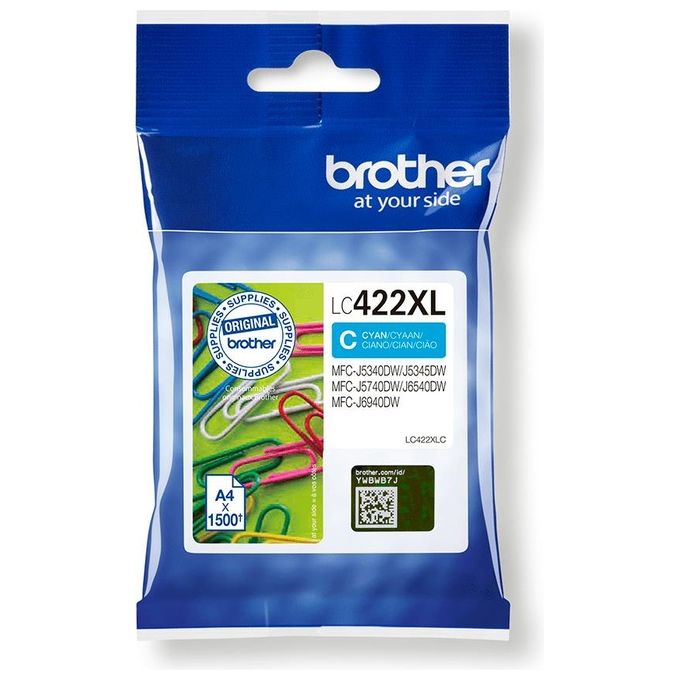 Brother LC-422XLC Cartuccia d'Inchiostro 1 Pezzo Originale Ciano