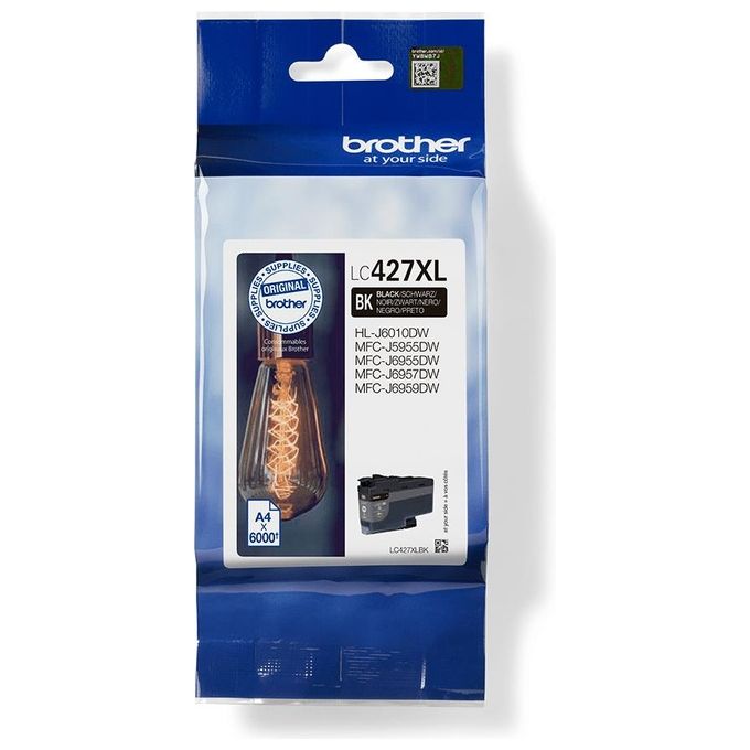 Brother LC427XLBK Cartuccia Inkjet Originale Alta Capacita' Resa 6000 Pagine colore Nero