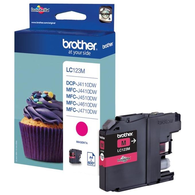 Image of Brother Magenta Lc-123m 600 Pagine Blister