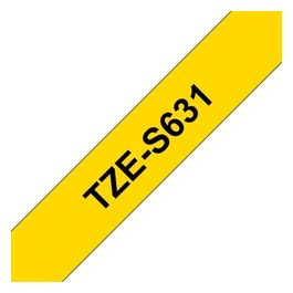 Nastro 12mm Nera Giallo Adesico Resistente