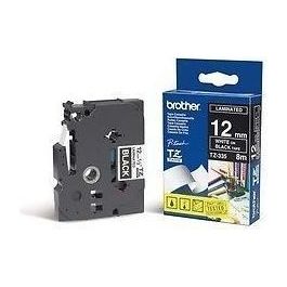Nastro Laminato Da 12mm Bianco Su Fondo Nero