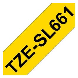 Nastro Stand lam 36mm Nero su Giallo