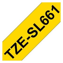 Nastro Stand lam 36mm Nero su Giallo