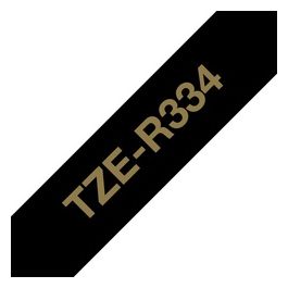 Nastro Tessuto Oro su Nero 12mm