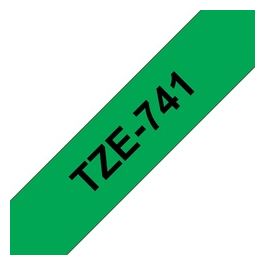 Nastro Tz 18mm Nera Su Fondo Blu