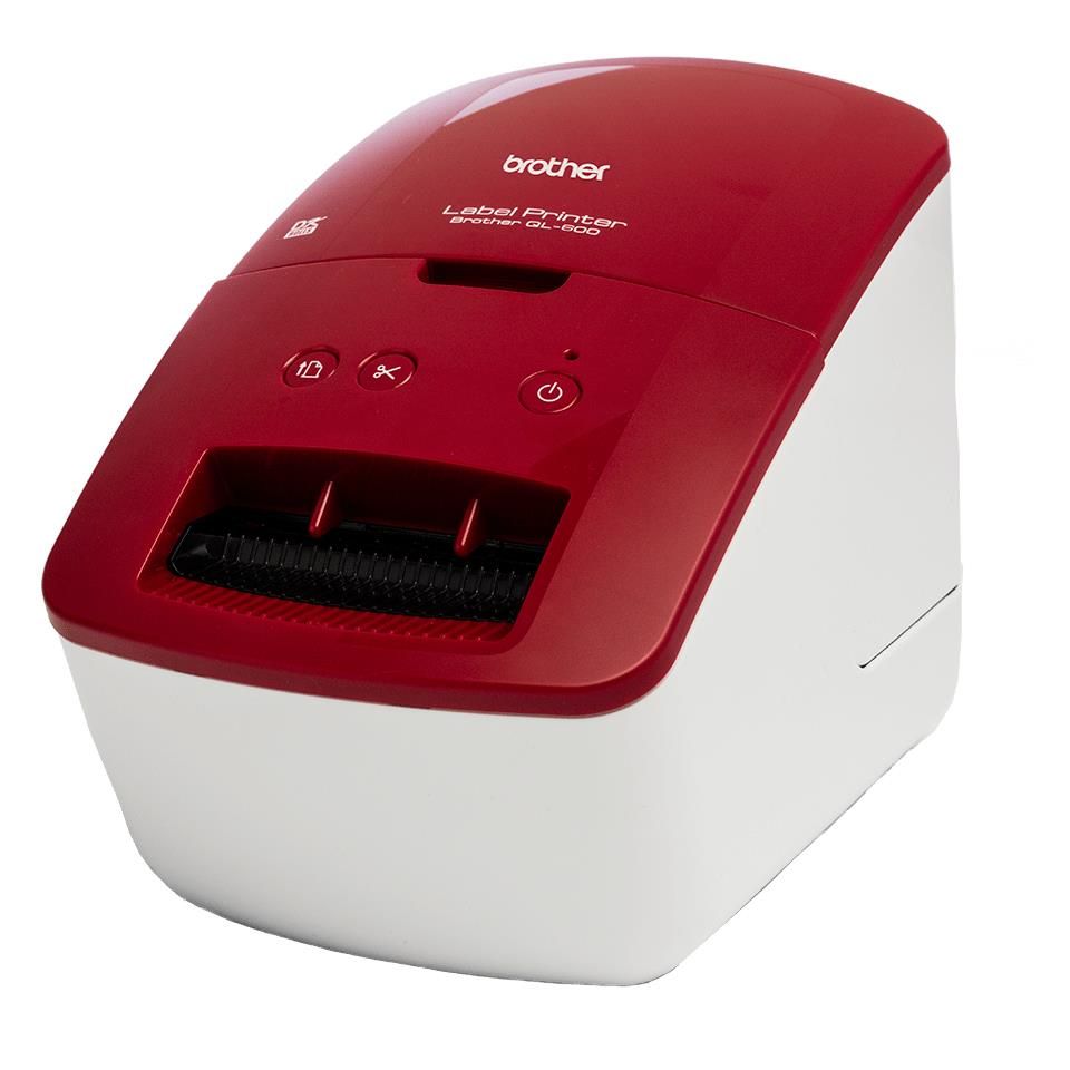 Brother PT QL600R Etichettatrice Rosso QL600RXX1 USB/Mono