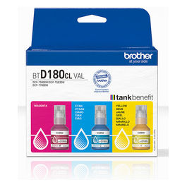 Brother, Ricarica Inchiostro Originale BTD180CLVAL, Ciano Magenta Giallo, 3 Pezzi