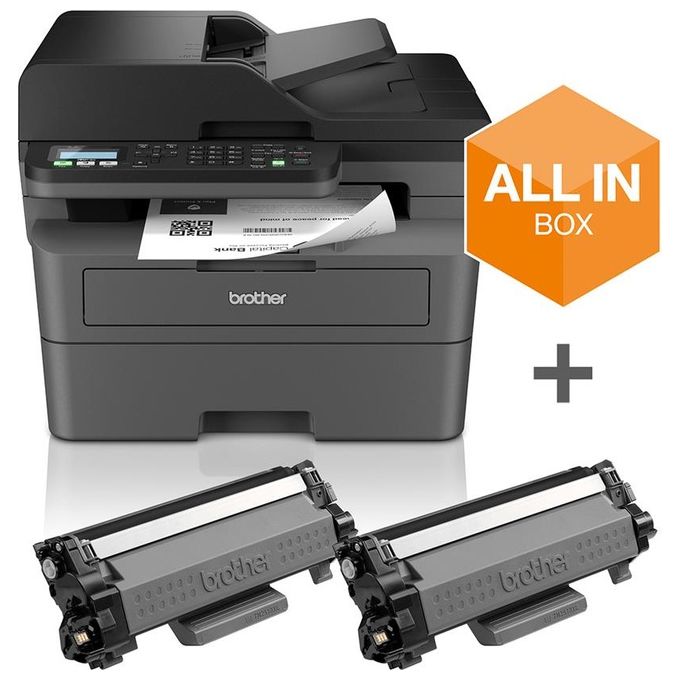 Brother Stampante Brother Multifunzione Laser Multifunzione-l2827dwxl a4 4in1 32ppm, Stampa f-r, adf lcd 250fg lan wifi 3a (toner in Dotaz. 2x 3k Fino:31-10