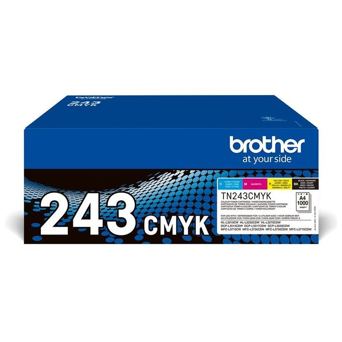 Brother TN-243CMYK Toner Value Pack Multipack 4 cartucce laser 1000 pagine colore Multicolore