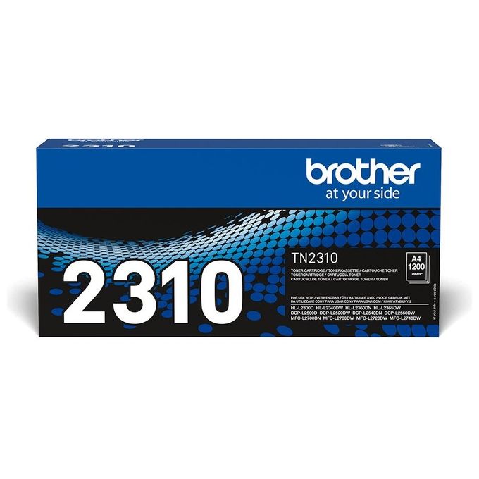 Brother TN-2310 Cartuccia Toner Originale Laser 1200 pagine per HL-L2300D HL-L2340DW DCP-L2500D MFC-L2700DW colore Nero