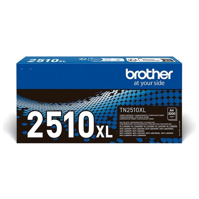 Brother TN2510XL Toner Originale Ottima Capacita' fino a 3000 Pagine Nero