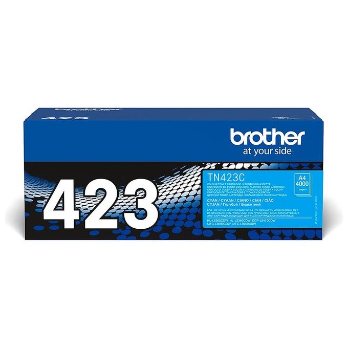 Brother TN423C Toner Originale Alta Capacita' 4000 Pagine per HL-L8260CDW HL-L8360CDW DCP-L8410CDW MFC-L8690CDW MFC-L8900CDW colore Ciano