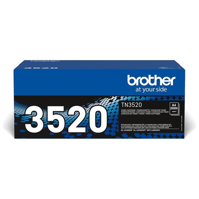 Brother TN3520 Toner Originale Nero per Stampanti Laser fino a 20000 Pagine colore Nero